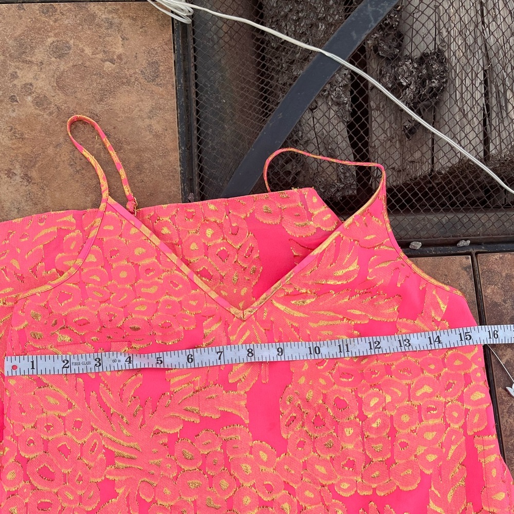 Lilly Pulitzer Lela Silk Slip Dress – Coral Reef Pineapple Clip - Picture 12 of 16